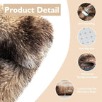 Tie-Dyed Coffee Fluffy Round Rug, Soft Area Rugs - Image 4