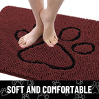 Smiry Dog Door Mat for Muddy Paws, Absorbent Dirt Trapper Non Slip Quick Dry - Image 3
