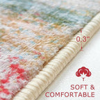 KOZYFLY Modern Abstract Hallway Runner Rug, 2x8 Washable Rug Runner Non-Slip - Image 2