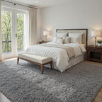 5x7 Area Rugs for Living Room Rug: Soft Fluffy Shag Light Gray Rugs for Bedroom - Image 2