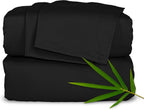 Pure Bamboo King Sheets, Genuine 100% Organic Viscose Derived from Bamboo Bed Sheet Set, Luxuriously Soft & Cooling, Double Stitching, 2 Year Quality Promise (King, Birch)