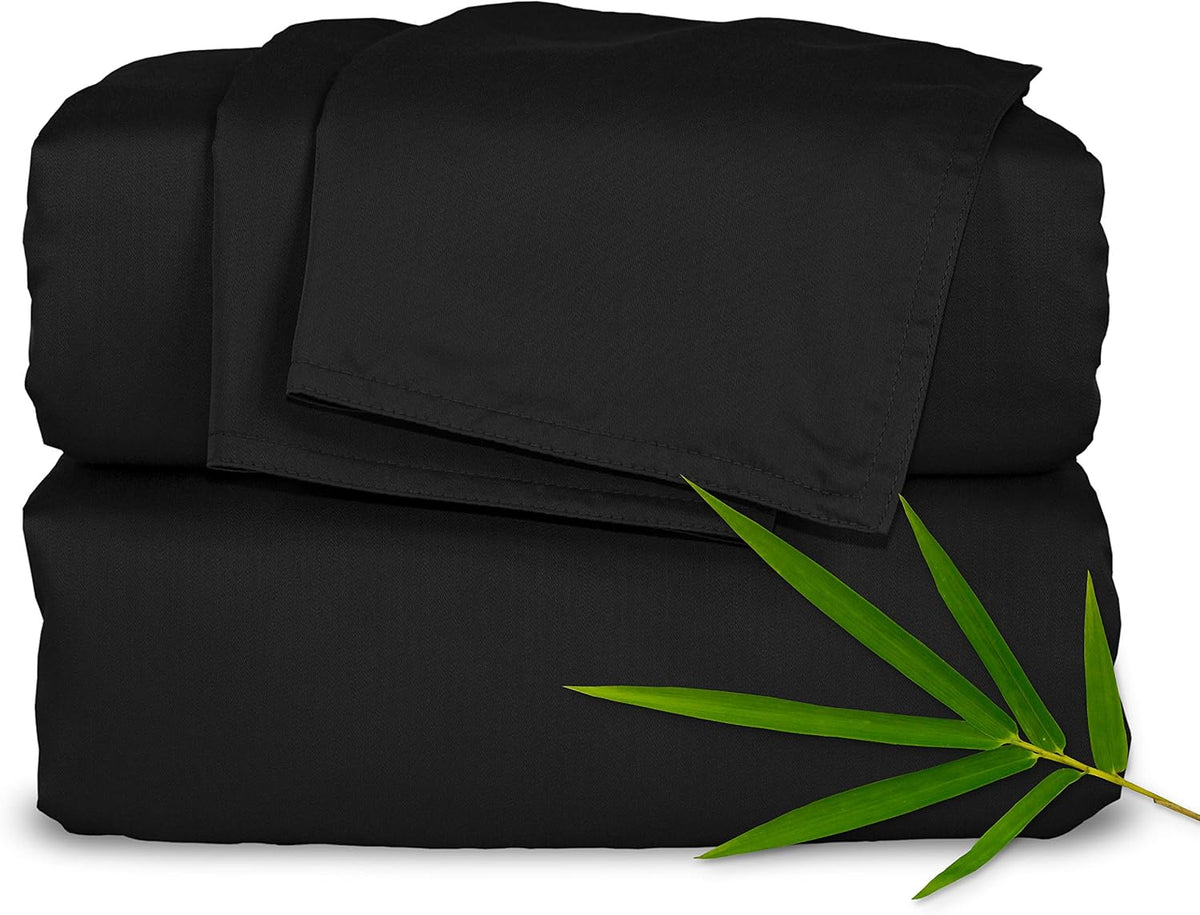 Pure Bamboo King Sheets, Genuine 100% Organic Viscose Derived from Bamboo Bed Sheet Set, Luxuriously Soft & Cooling, Double Stitching, 2 Year Quality Promise (King, Birch)