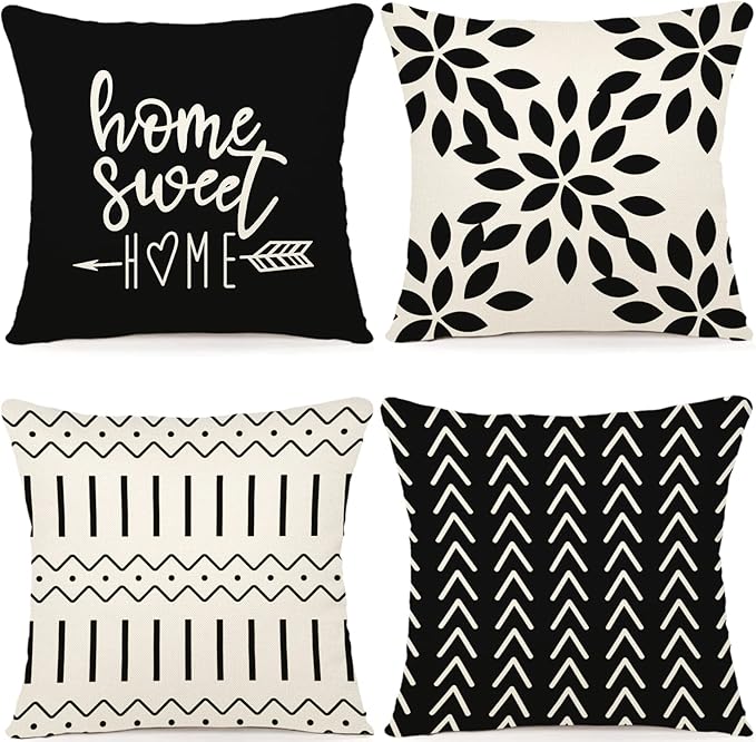 YCOLL Pillow Covers 20x20 Set of 4, Modern Sofa Throw Pillow Cover, Decorative by PillowCoversExpert
