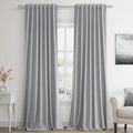 Guken Grey 100% Blackout Curtains 90 Inch Length 2 Panels Set by Guken