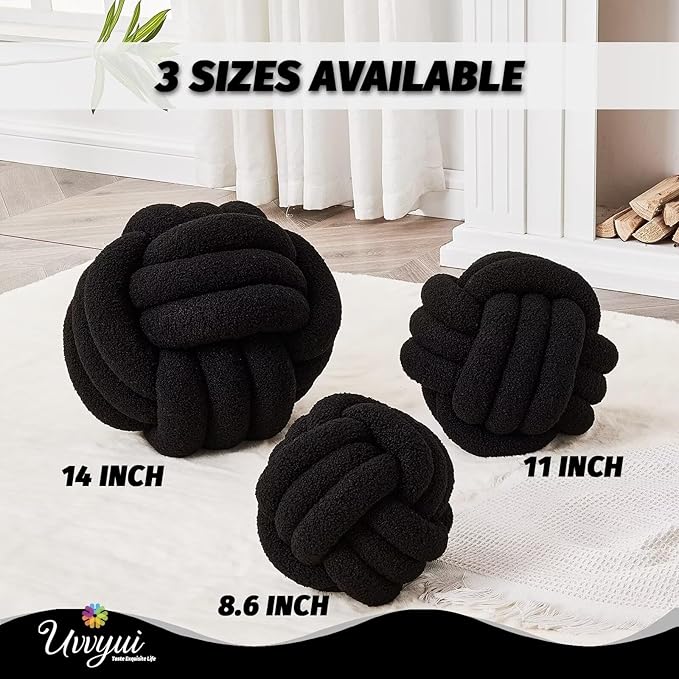 Uvvyui Knot Pillow Ball, Soft Home Decorative Pillows, Round Throw Pillow - Image 2