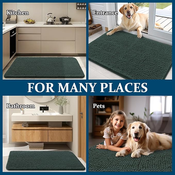 OLANLY Dog Door Mat for Muddy Paws 70x35, Absorbs Moisture and Dirt, Absorbent - Image 8