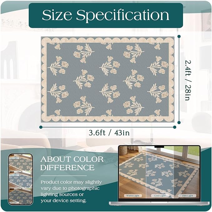 Floral Outdoor Rug - Image 2