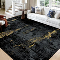 Washable Area Rugs Square 10ft Non-Slip Modern Abstract Soft by RELEANY