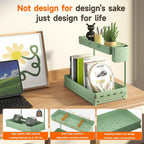 Sevenblue 3-Pack 2-Tier L-Shaped Under Sink Organizers with Sliding Drawers
