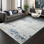 Toneed Abstract Area Rug 8x10 Modern Washable Rug Soft Non Slip Rug Low Pile - Image 2
