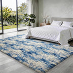 Ophanie Blue White and Grey Area Rugs - Image 3