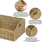 Pantry Baskets Organization, Wicker Storage Basket Green