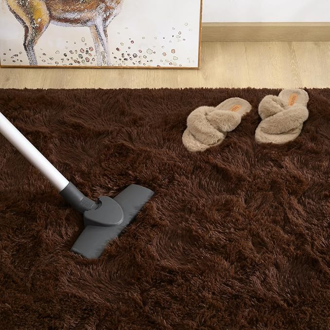 Amearea Premium Soft Fluffy Rug Modern Shag Carpet, 4x5.3 Feet, Fuzzy Shaggy - Image 5