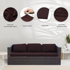 8Pcs Stretch Patio Cushion Covers, Outdoor Couch Covers Replacement, Outdoor - Image 3