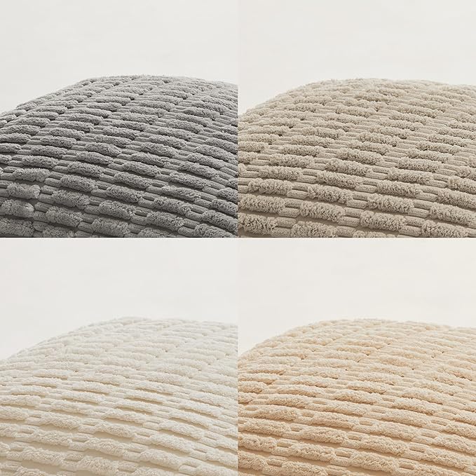 Fancy Homi 4 Packs Neutral Long Lumbar Decorative Throw Pillow Covers 16x24 Inch - Image 5