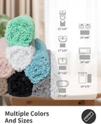 Bathroom Rugs 24" × 17" , Extra Soft Absorbent Microfiber Bath Rugs,Black