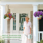 10 Inch Hanging Planters for Indoor Plants, 2 Pack, Self Watering