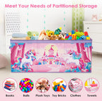 Large Toy Box Collapsible Chest Organizer with Flip Lid for Kids