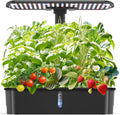 Hydroponics Growing System Kits,Smart Indoor Herb Garden with 24W LED Grow Light Planting Height Adjustablewith,12 Pods Plant Germination Kit,with Quiet Pump, Ideal Gift for All Ages