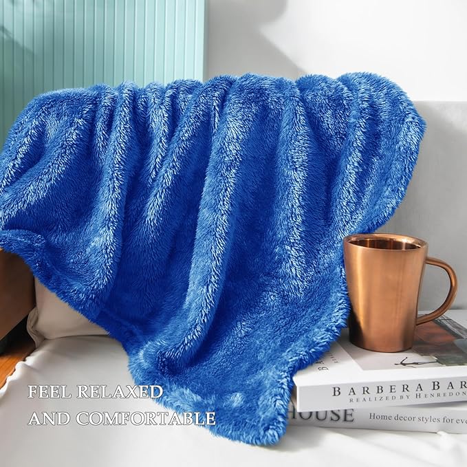 Exclusivo Mezcla Plush Fuzzy Fleece Bed Blanket King Size, Super Soft, Fluffy - Image 6
