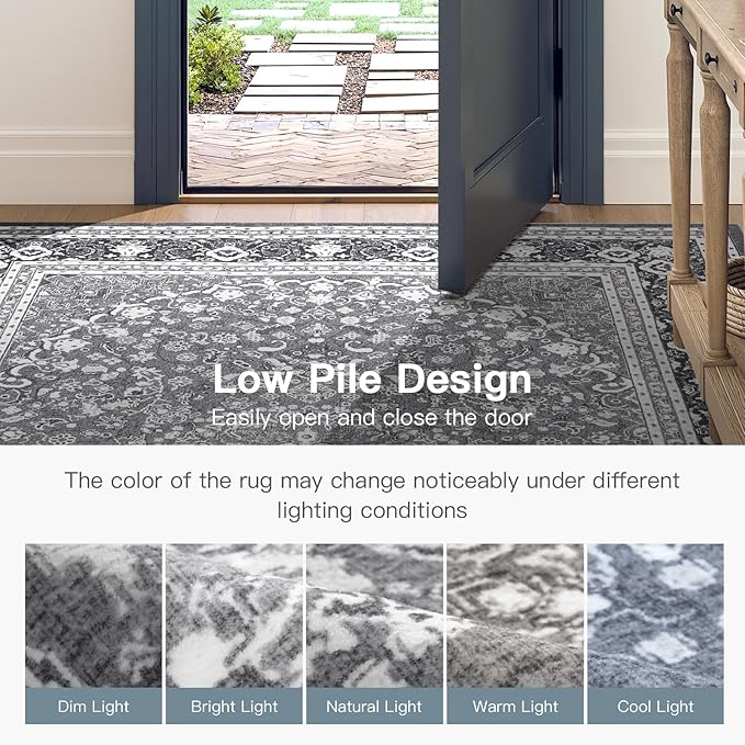 Lofus 5x7 Area Rugs for Living Room, Machine Washable Non-Slip Area Rug - Image 9