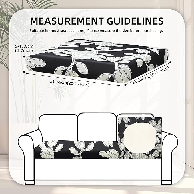 8Pcs Stretch Patio Cushion Covers, Outdoor Couch Covers Replacement, Outdoor - Image 2
