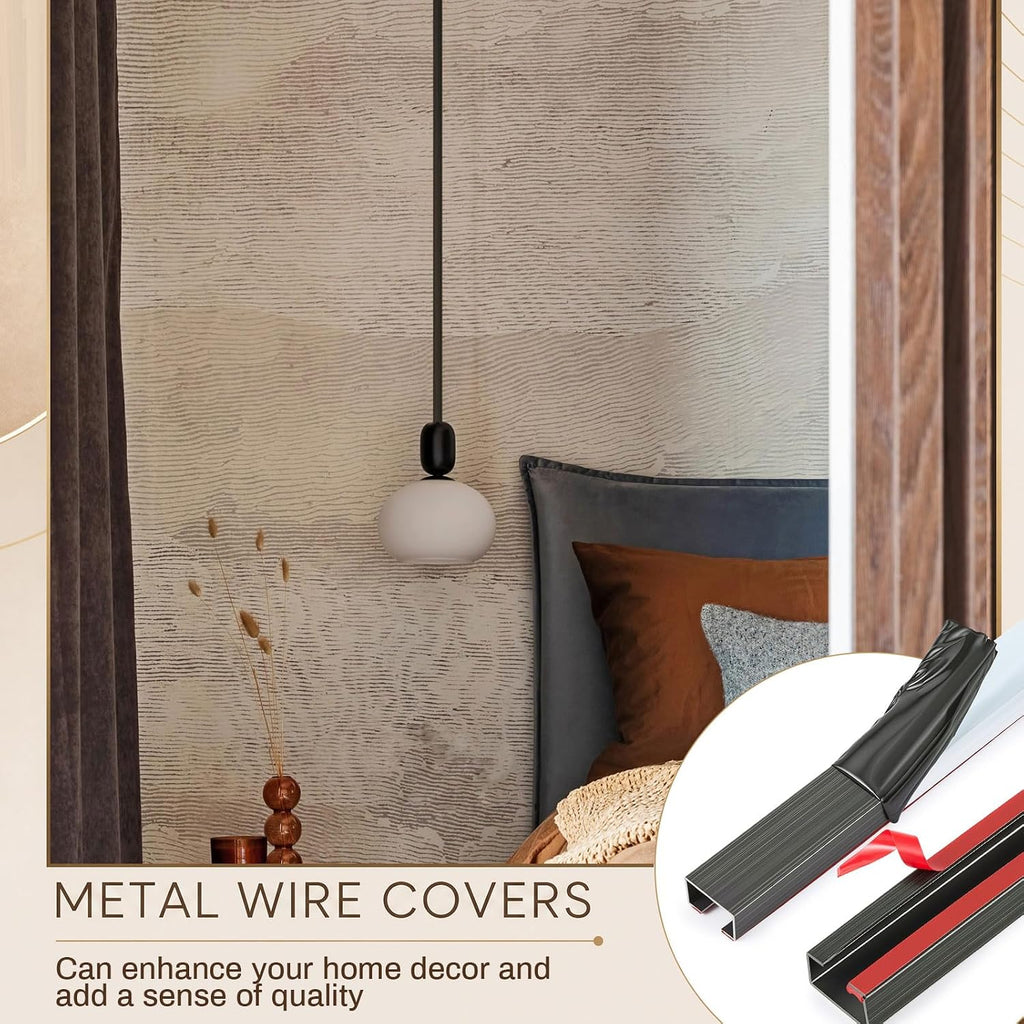 Lounsweer 2 Set Bronze Metal Cord Cover, 60" Segmented