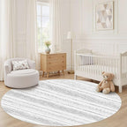 Nakagishi Round Rug Boho Area Rugs: 8x8 Washable Large Circle Neutral Soft - Image 6