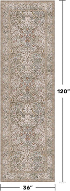 Moss Green 3x10 ft Extra Long Wide Runner Rug - Image 2
