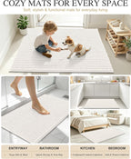 Smiry Thick Bathroom Rugs 30x20, Extra Soft Absorbent Chenille Bath Mat