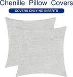 CaliTime Throw Pillow Covers Decorative 20 X 20 Inches Pack of 2 Cozy Chenille - Image 6