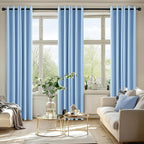 MIULEE Sky Blue Blackout Curtains - Image 6