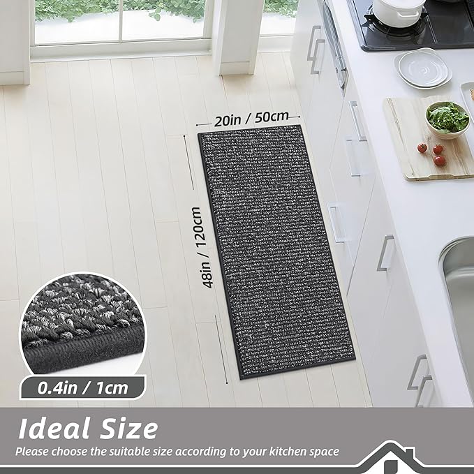 BEQHAUSE Kitchen Runner Rugs 20"x48", Non-Slip Kitchen Mats - Image 2