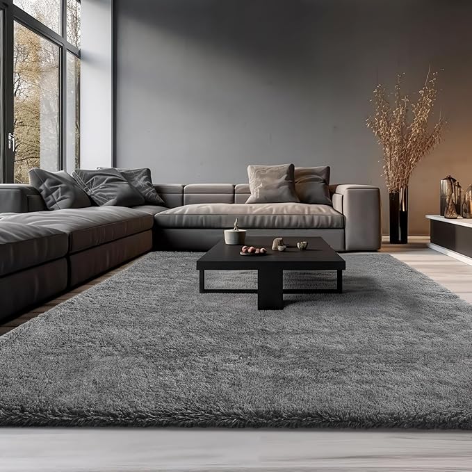 Ophanie Area Rugs 9x12 Living Room, Large Grey Bedroom Carpet, Big Shag Indoor - Image 5