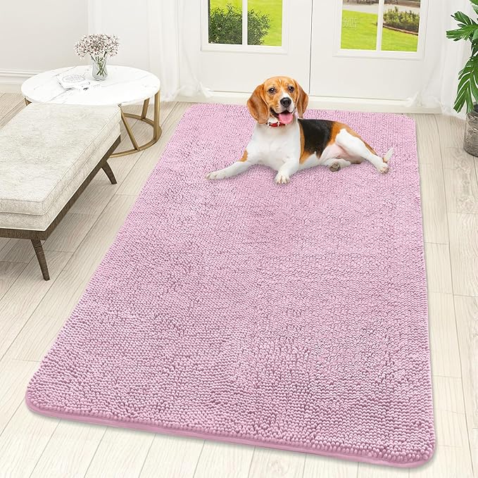 OLANLY Dog Door Mat for Muddy Paws 59x32, Absorbs Moisture and Dirt, Absorbent by OLANLY