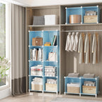 AWTATOS Cube Storage Organizer, Closet Organizers, 6 Cube Shelf, Blue
