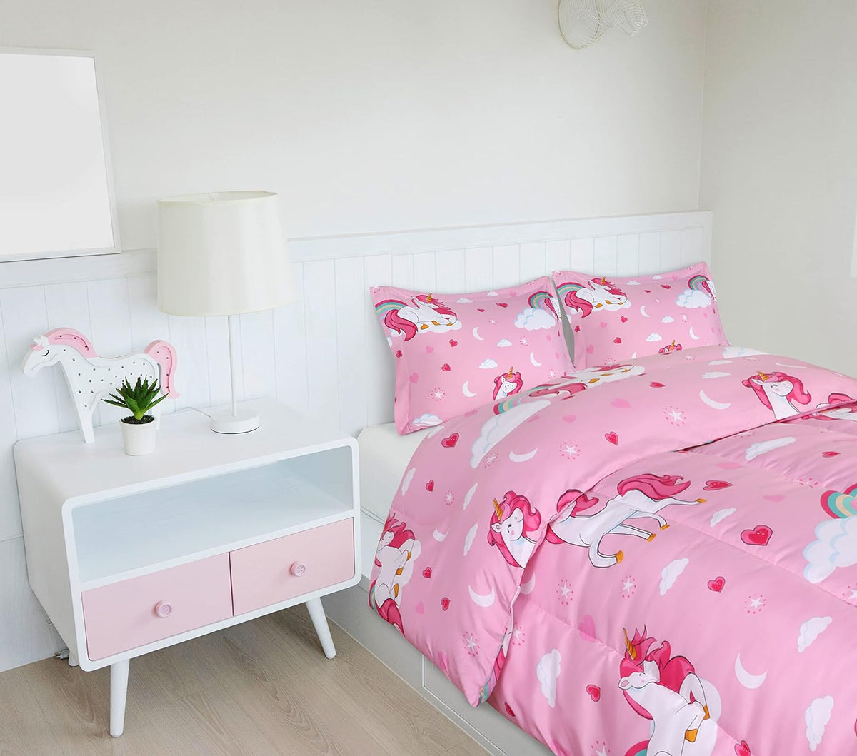 Utopia Bedding 3 Pc Kids Twin Comforter Set, Unicorn