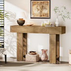 Cealform Console Tables for Entryway, 47.2 Inches Long Sofa Table Behind Couch, Farmhouse Wooden Style Entry Way Table for Living Room, Hallway, Entrance, Foyer (Light Brown)