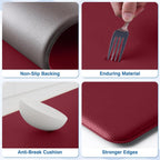StepRite Kitchen Mats for Floor, 2-Piece Anti-Fatigue Rugs, Burgundy