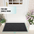 OLANLY Front Door Mat Outside Entrance 29.5x17, Heavy Duty Sturdy Natural - Image 2
