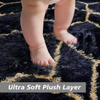 8x10 Fluffy Area Rugs for Living Room, Shag Area Rug for Bedroom, Geometric - Image 2