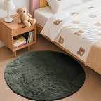 OLANLY Olive Green Round Rugs for Bedroom - Image 3
