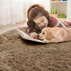 OLANLY Taupe Round Rugs for Bedroom - Image 7