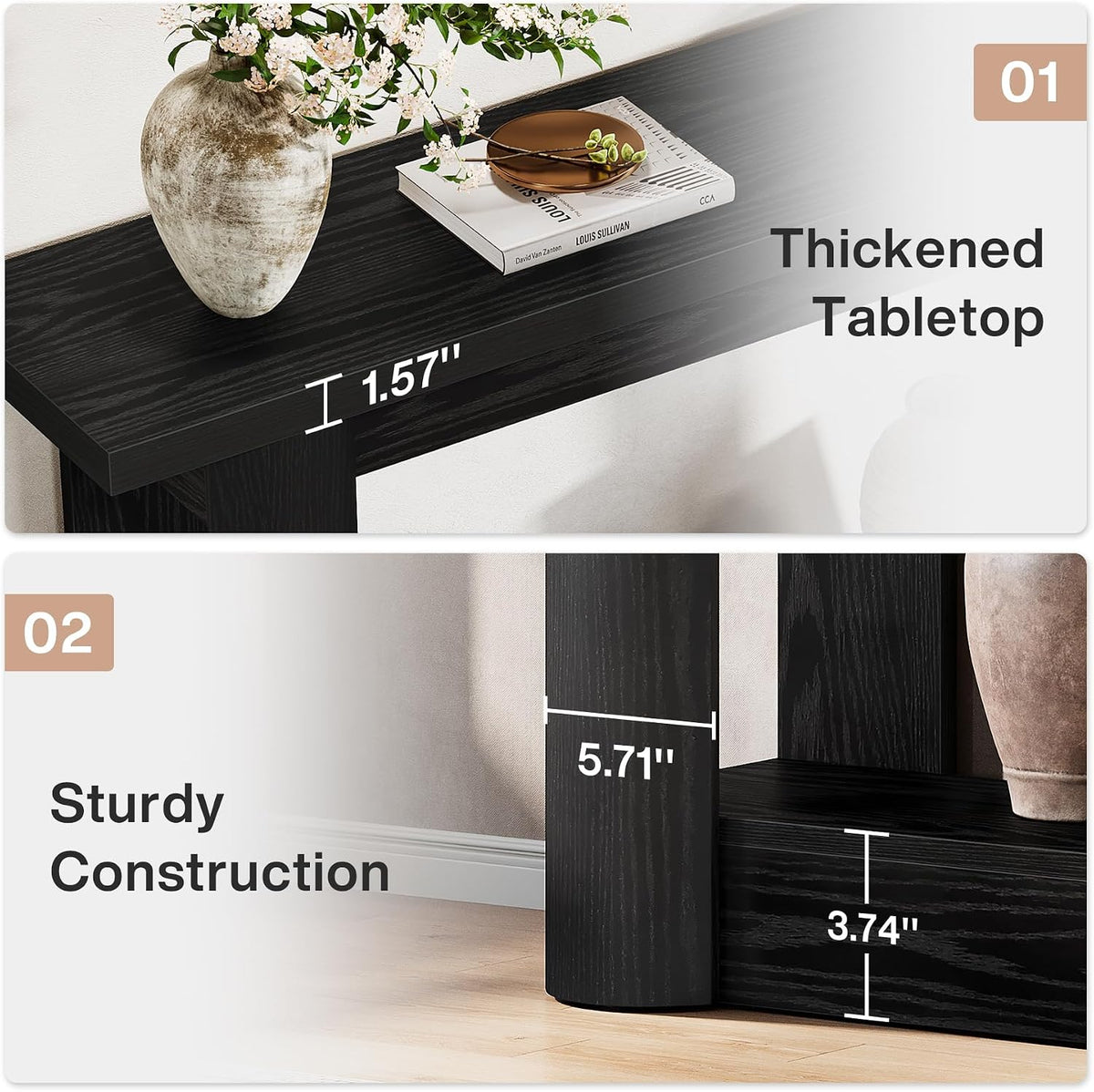 Tribesigns 63" Modern Console Table, Narrow Long Sofa Table Behind Couch