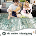 XLUEZ 6x9 Area Rugs for Living Room, Washable Modern Abstract Large Area Rug - Image 3