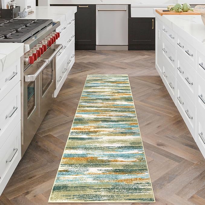 Lansny Modern Abstract Runner Rug 2x6 - Image 2