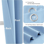 MIULEE Sky Blue Blackout Curtains - Image 4