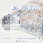 IOHOUZE Abstract Runner Rug 3x14 Ft Long Washable Runners - Image 5