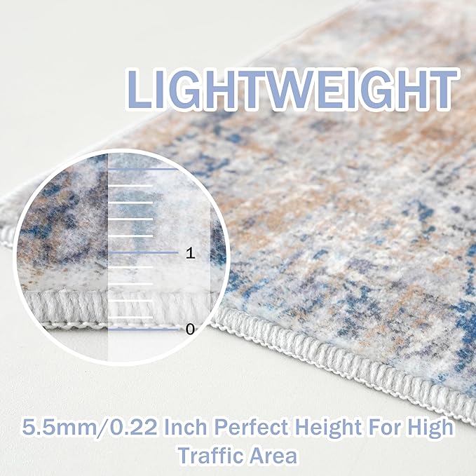 IOHOUZE Abstract Runner Rug 3x14 Ft Long Washable Runners - Image 5