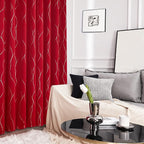 Deconovo Christmas Curtains, Thermal Insulated Noise‑Reduced Drape, Wave Line - Image 5